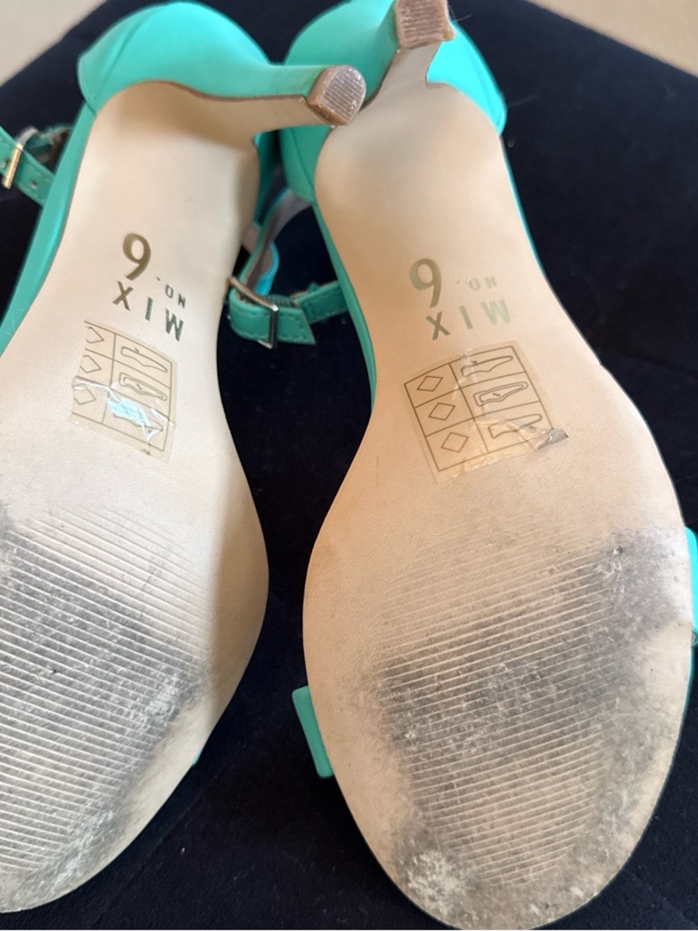Mix No. 6 mint color Open-Toe Ankle-Strap Heels - Picture 4 of 6